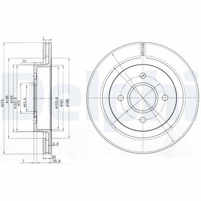 Тормозной диск DELPHI BG2758