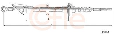 Трос, управление сцеплением COFLE 92.1902.4