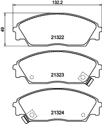 Bremžu uzliku kompl., Disku bremzes HELLA PAGID 8DB 355 005-661