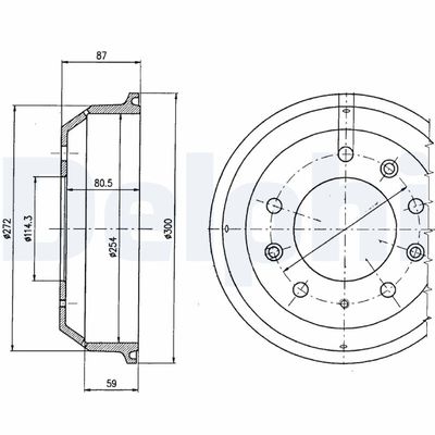 Тормозной барабан DELPHI BF108