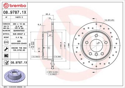 Bremžu diski BREMBO 08.9787.1X