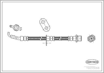 Тормозной шланг CORTECO 19033068