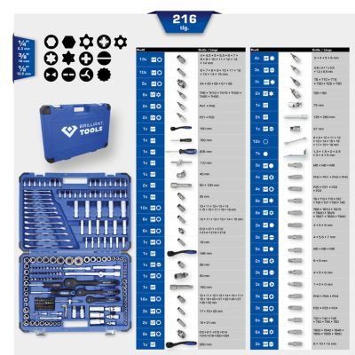 KS TOOLS BT023216 Muciņatslēgu komplekts