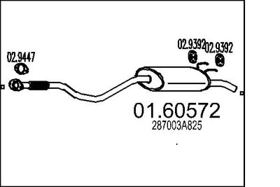 Глушитель выхлопных газов конечный MTS 01.60572