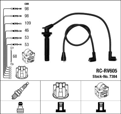 Комплект проводов зажигания NGK 7384