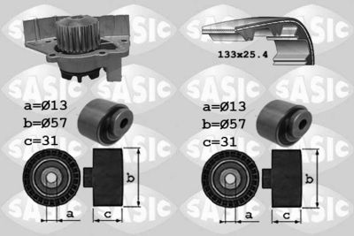 Ūdenssūknis + Zobsiksnas komplekts SASIC 3900030