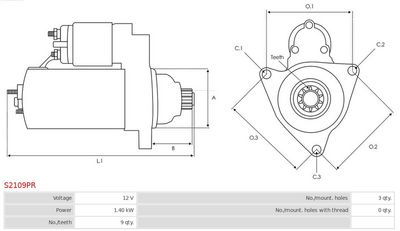 Стартер AS-PL S2109PR