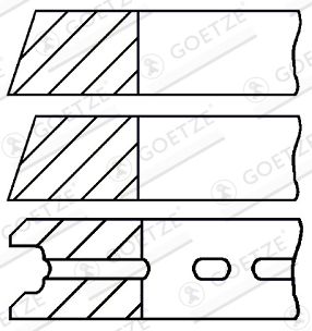 Комплект поршневых колец GOETZE ENGINE 08-520600-00