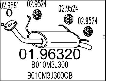 Глушитель выхлопных газов конечный MTS 01.96320