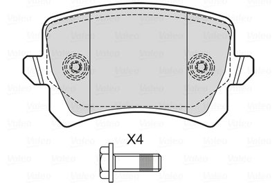 Комплект тормозных колодок, дисковый тормоз VALEO 601700