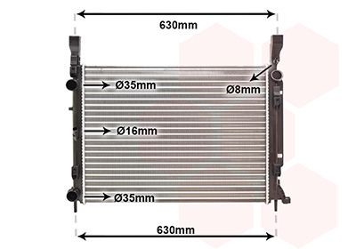 Radiators, Motora dzesēšanas sistēma VAN WEZEL 43002469