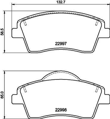 Bremžu uzliku kompl., Disku bremzes HELLA PAGID 8DB 355 040-351