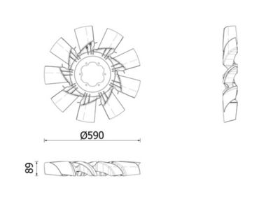 Ventilators, Motora dzesēšanas sistēma MAHLE CFF 629 000P