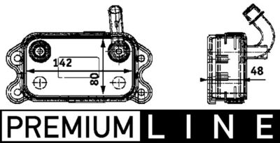 масляный радиатор, двигательное масло MAHLE CLC 41 000P