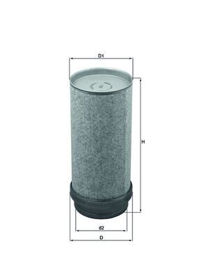 Sekundārā gaisa filtrs MAHLE LXS 282