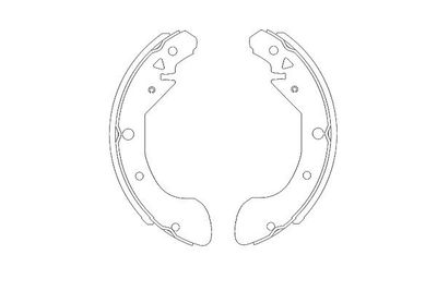 Bremžu loku komplekts KAVO PARTS KBS-1402