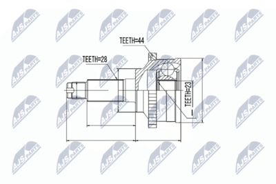 Шарнирный комплект, приводной вал NTY NPZ-MZ-026