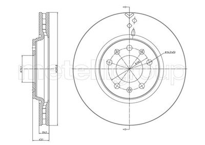 Тормозной диск METELLI 23-1228C