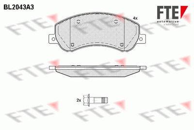Bremžu uzliku kompl., Disku bremzes FTE 9010628