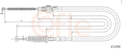 Тросик, cтояночный тормоз COFLE 92.17.2733
