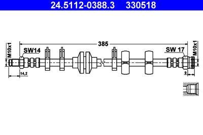 Тормозной шланг ATE 24.5112-0388.3