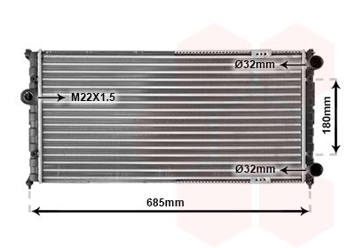 Radiators, Motora dzesēšanas sistēma VAN WEZEL 49002021