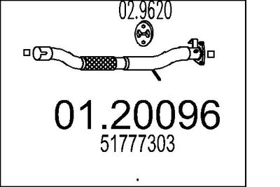 Труба выхлопного газа MTS 01.20096