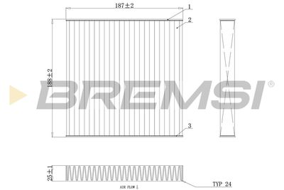 Filtrs, Salona telpas gaiss BREMSI FC0892C