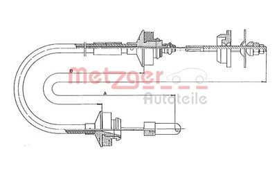 Трос, управление сцеплением METZGER 113007