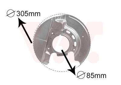 Dubļu sargs, Bremžu disks VAN WEZEL 0620371