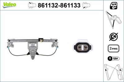 Стеклоподъемник VALEO 861132