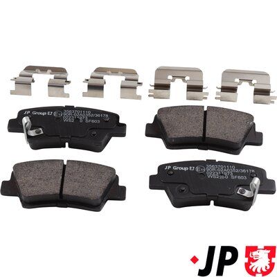 Комплект тормозных колодок, дисковый тормоз JP GROUP 3563701110