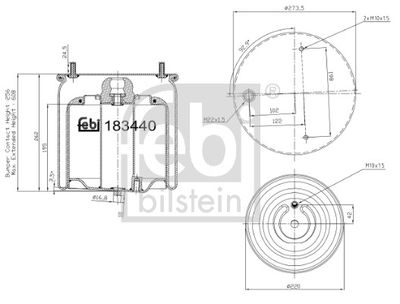 Pneimoatsperes spilvens, Pneimopiekare FEBI BILSTEIN 183440
