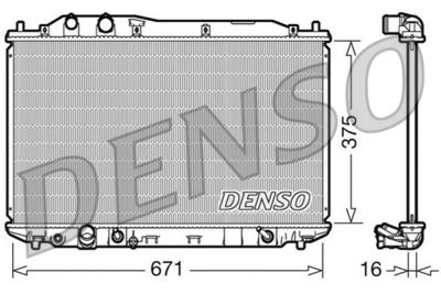 Radiators, Motora dzesēšanas sistēma DENSO DRM40018