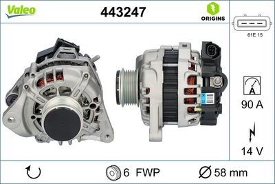 Генератор VALEO 443247