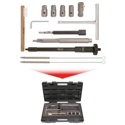 Tīrīšanas/Frēzēšanas instrumentu kompl., CR sprauslu kanāls KS TOOLS 152.1170