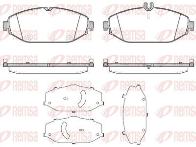 Комплект тормозных колодок, дисковый тормоз REMSA 1618.00