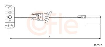 Тросик, cтояночный тормоз COFLE 92.17.3510