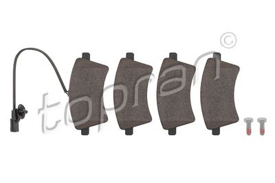 Комплект тормозных колодок, дисковый тормоз TOPRAN 702 552