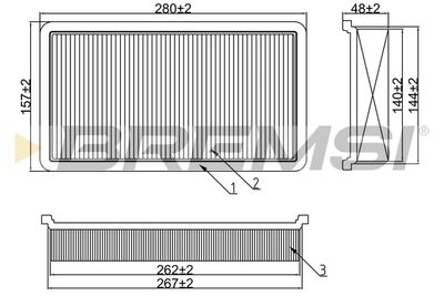 Gaisa filtrs BREMSI FA2151