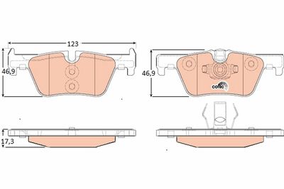 Комплект тормозных колодок, дисковый тормоз TRW GDB1919