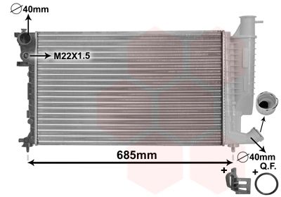 Radiators, Motora dzesēšanas sistēma VAN WEZEL 09002155