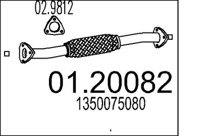Труба выхлопного газа MTS 01.20082