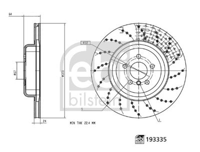 Тормозной диск FEBI BILSTEIN 193335