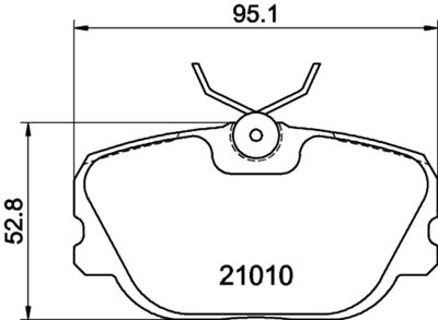 Bremžu uzliku kompl., Disku bremzes HELLA PAGID 8DB 355 017-941