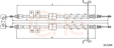 Тросик, cтояночный тормоз COFLE 10.5344