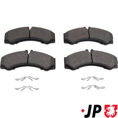 Bremžu uzliku kompl., Disku bremzes JP GROUP 1163601610