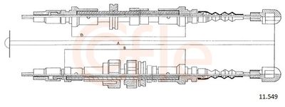 Тросик, cтояночный тормоз COFLE 11.549