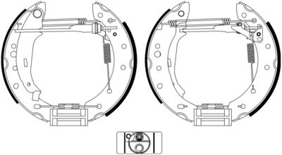 Bremžu loku komplekts HELLA PAGID 8DB 355 022-901