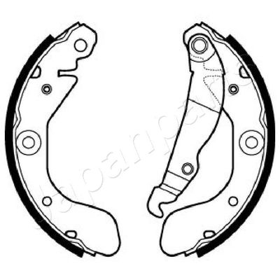 Bremžu loku komplekts JAPANPARTS GF-W10AF